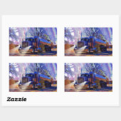 トラック輸送タンカーのトラック重量輸送ギフト 長方形シール (シート)