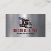 トラック輸送トラック運送会社アメリカ国旗 名刺 (正面)