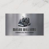 トラック輸送トラック運送会社メタル 名刺 (正面)