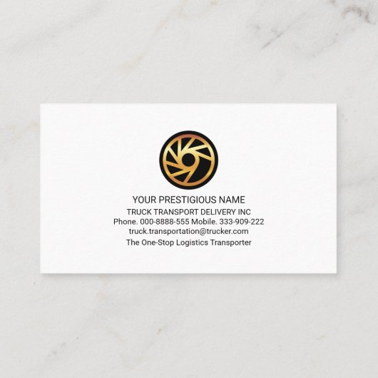 トラック輸送フレームの配送 名刺 (裏面)