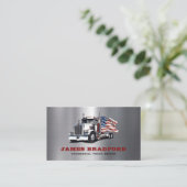 トラック輸送メタルログトラック会社 名刺 (スタンド正面)