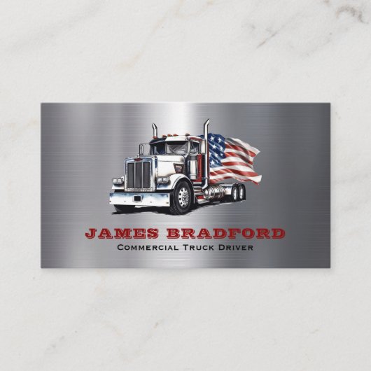 トラック輸送メタルログトラック会社 名刺 (正面)