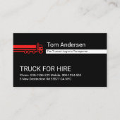 トラック輸送ラインのトラック運転手 名刺 (正面)