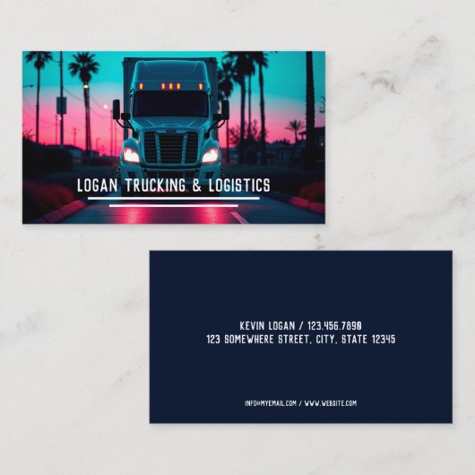 トラック輸送ロジスティクス 名刺 (正面/裏面)