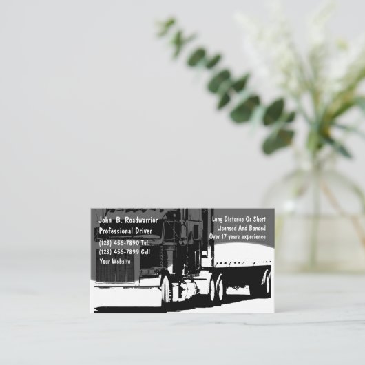 トラック輸送名刺 名刺 (スタンド正面)