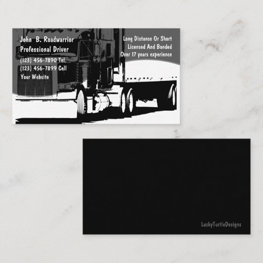 トラック輸送名刺 名刺 (正面/裏面)