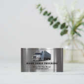 トラック輸送用セミトラック金属 名刺 (スタンド正面)