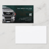 トラック輸送用搬送シルバートラック前面 名刺 (正面/裏面)