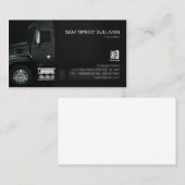 トラック輸送用運搬の黒トラックのフロント 名刺 (正面/裏面)