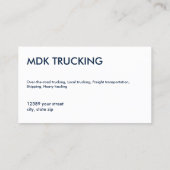 トラック輸送 名刺 (裏面)