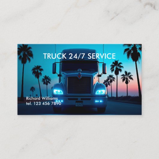 トラック輸送 名刺 (正面)