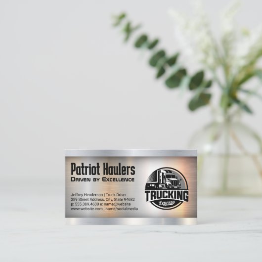 トラック輸送 | 配送 名刺 (スタンド正面)