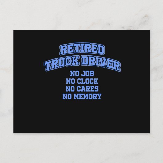 トラック退職した運転士おもしろいギフト ポストカード (正面)