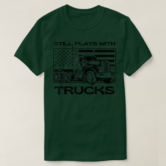 トラック遊おもしろい半トラックデザイン付き Tシャツ (デザイン正面)