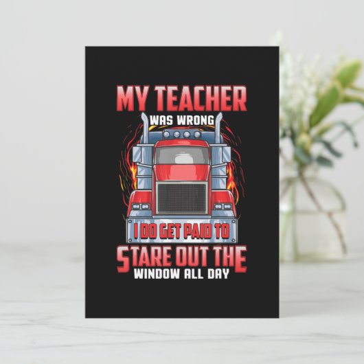 トラック運おもしろい転手は、トラック運転手や男性への贈り物を作る。 招待状 (スタンド正面)