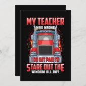 トラック運おもしろい転手は、トラック運転手や男性への贈り物を作る。 案内状 (正面/裏面)