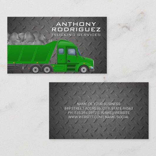 トラック運搬マテリアル | スチール 名刺 (正面/裏面)