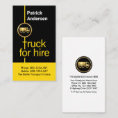 トラック運搬用イエロートラック 名刺 (正面/裏面)