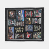 トラック運搬用ローダーを上に打ち上げて下に打つ フリースブランケット (正面(横))