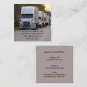 トラック運転会社の輸送 スクエア名刺 (正面/裏面)