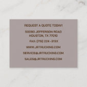 トラック運転会社の輸送 名刺 (裏面)