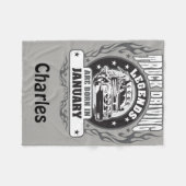 トラック運転伝説生まれは1月に追加名 フリースブランケット (正面(横))