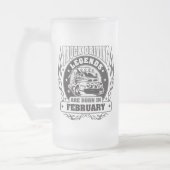 トラック運転伝説生まれは2月にある フロストグラスビールジョッキ (左)