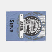 トラック運転伝説生まれは4月に追加名 フリースブランケット (正面(横))