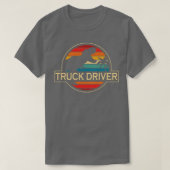 トラック運転恐竜 Tシャツ (デザイン正面)
