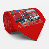 トラック運転手がアメリカを運転するトラック運転手のためのメンズネクタイ ネクタイ (ロール)
