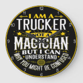 トラック運転手ではなくマジシャン:私は混乱を理解 ラージ壁時計 (正面)