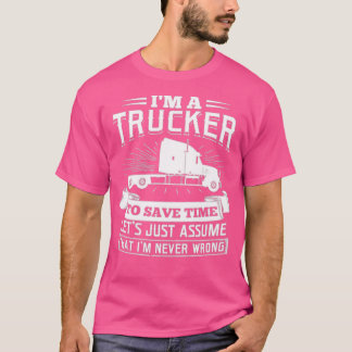 トラック運転手で輸送用ギフトをトラックに運ぶ Tシャツ