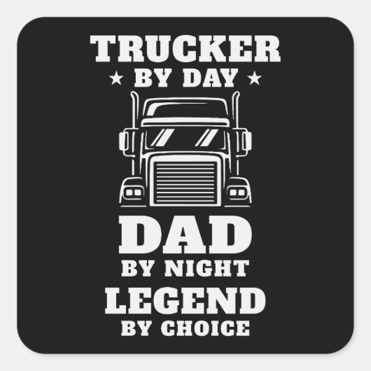 トラック運転手とパパ- Hero on the Road and at Home スクエアシール (正面)