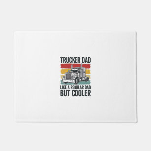 トラック運転手のお父さんは普通のお父さんのように涼しいTシャツ_1 ドアマット