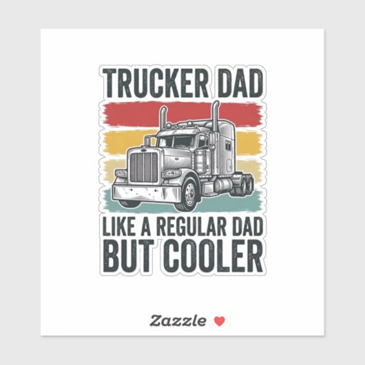 トラック運転手のお父さんTシャツ_1 シール (シート)