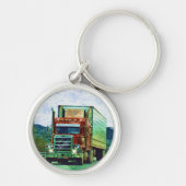 トラック運転手のためのヘビートランスポートトラックアート キーホルダー (正面)