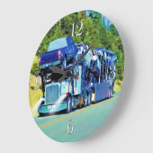 トラック運転手のための大きい装備車の運送者 ラージ壁時計 (傾斜)