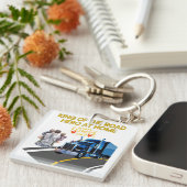 トラック運転手のための父の日の贈り物アクリルキーチェーン キーホルダー (正面右)