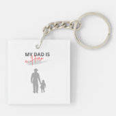 トラック運転手のための父の日の贈り物アクリルキーチェーン キーホルダー (裏面)