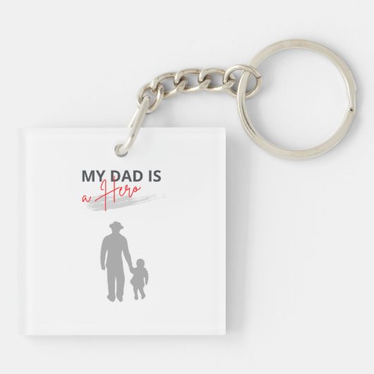 トラック運転手のための父の日の贈り物アクリルキーチェーン キーホルダー (裏面)