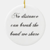 トラック運転手のための魔法のクリスマスルート セラミックオーナメント (裏面)