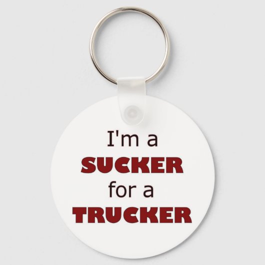 トラック運転手のキーチェーンの吸盤 キーホルダー (正面)
