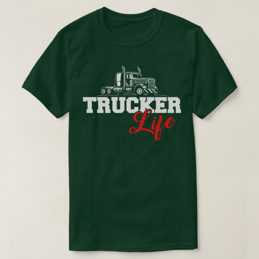 トラック運転手のトラック運転手の生活 Tシャツ (デザイン正面)