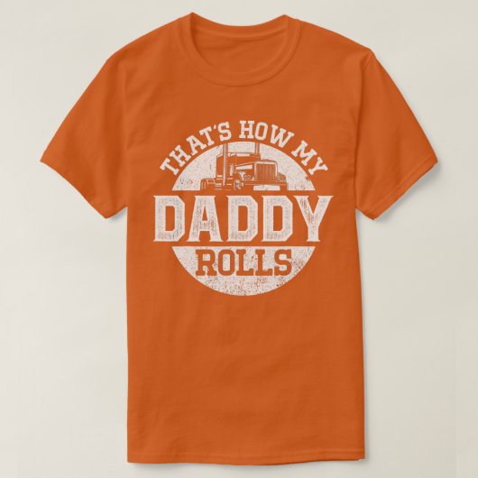 トラック運転手のパパ息子の娘のヴィンテージは Tシャツ (デザイン正面)