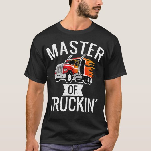 トラック運転手のマスター Tシャツ (正面)