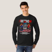 トラック運転手のマンデートを支持する自由輸送2022 Tシャツ (正面フル)