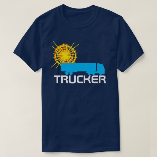 トラック運転手の一種の美しいカスタマイズ可能 Tシャツ (デザイン正面)