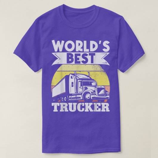 トラック運転手の世界トラック最高のカーカー Tシャツ (デザイン正面)
