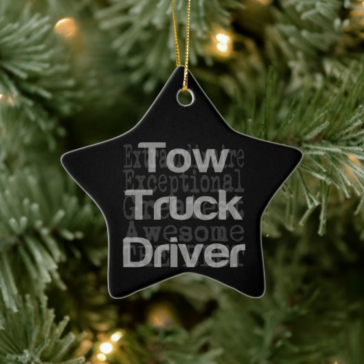 トラック運転手の並外れ セラミックオーナメント (ツリー)