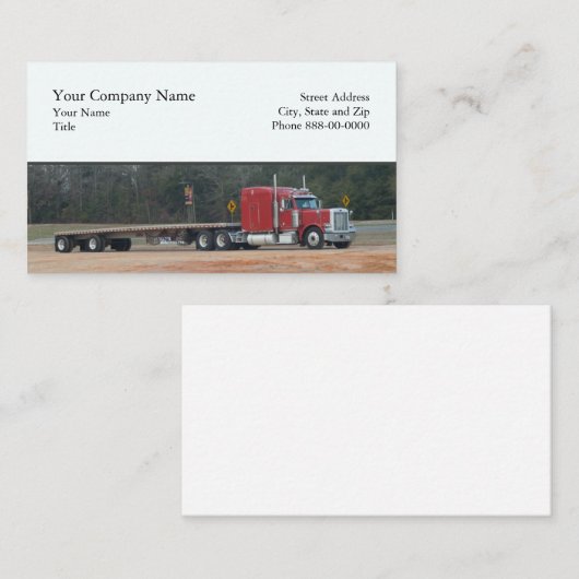 トラック運転手の名刺 名刺 (正面/裏面)